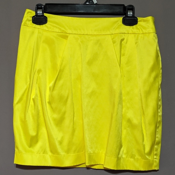 Bright yellow Forever 21 pencil skirt - Picture 1 of 4